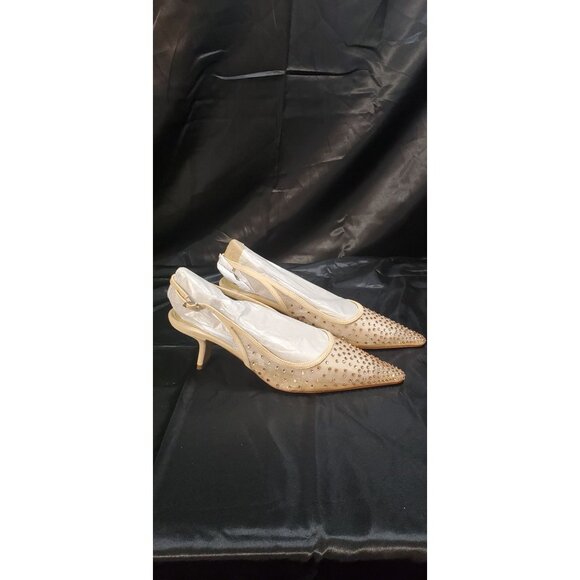 Sam Edelman Womens Bianka Slingback Pump (Beechwood Glitz Mesh) Size 9.5 - Picture 3 of 9